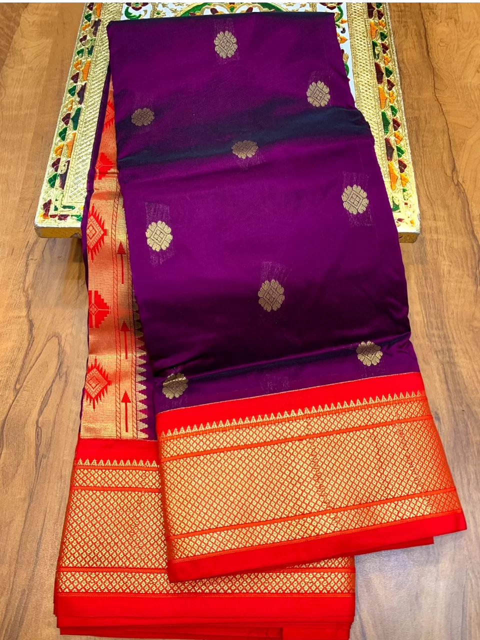 Buy Red Cherrywood Brown Paithani Saree online-Karagiri | New Collection –  Karagiri Global