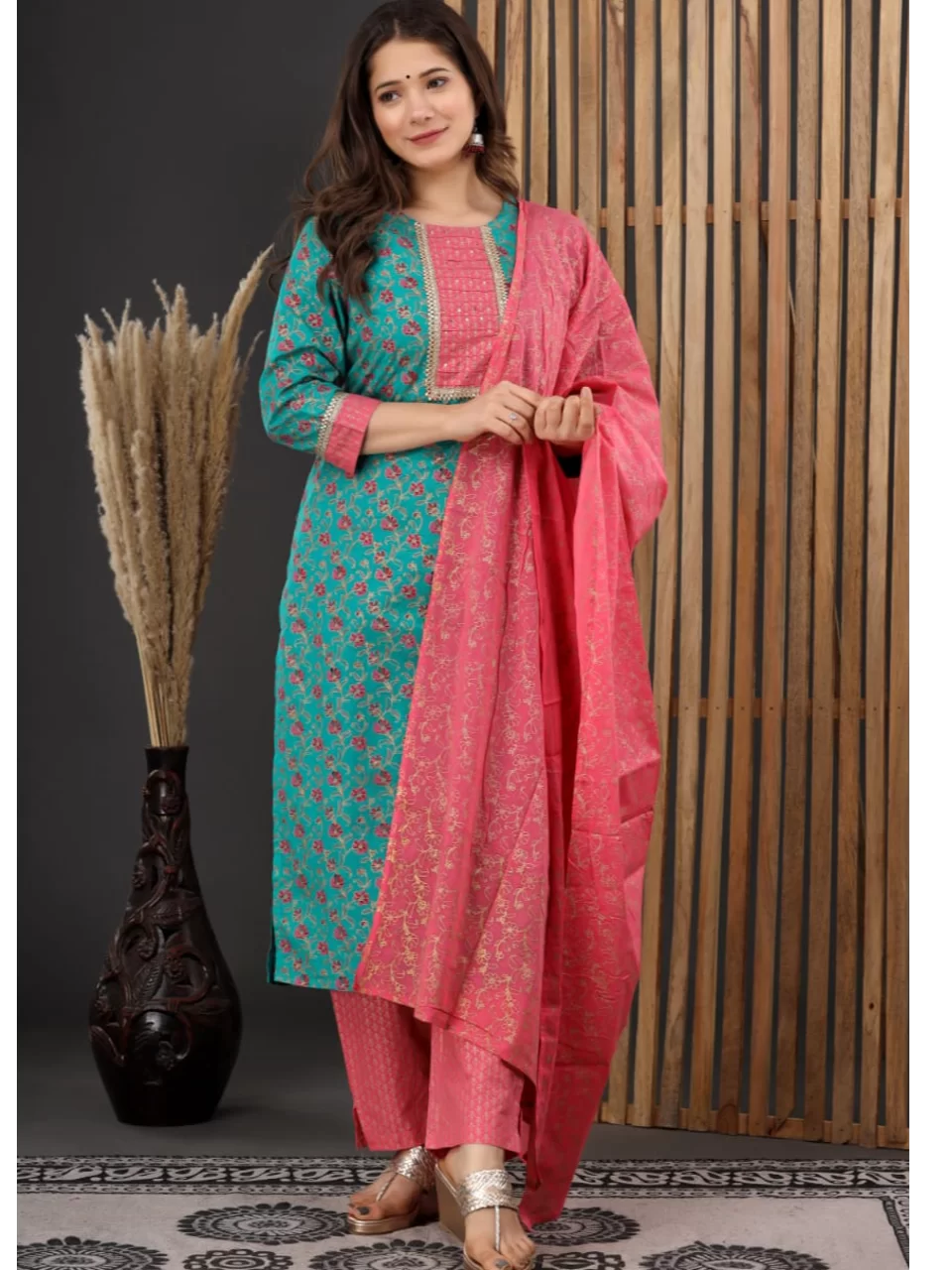 Dhruvi 113 Cotton Kurti Pant With Dupatta Collection