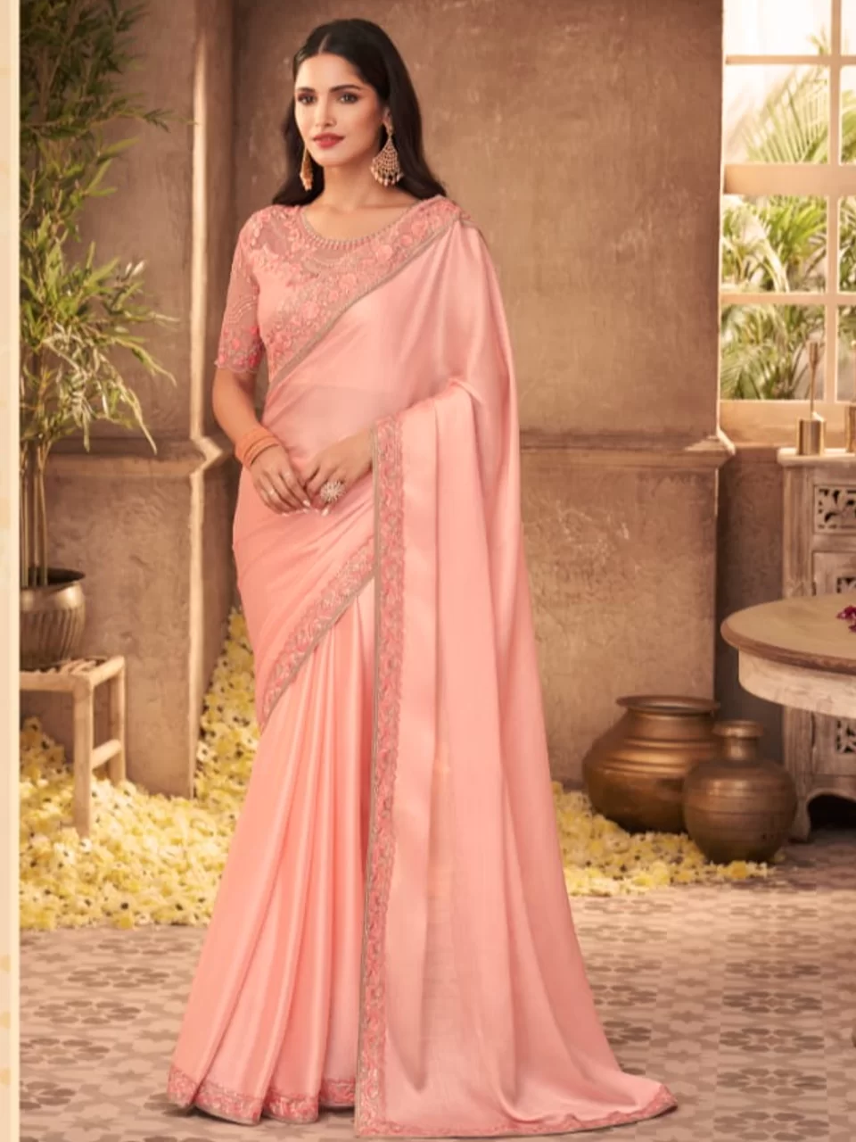 Pink Sarees: Buy Latest Indian Designer Pink Sarees Online - Utsav Fashion