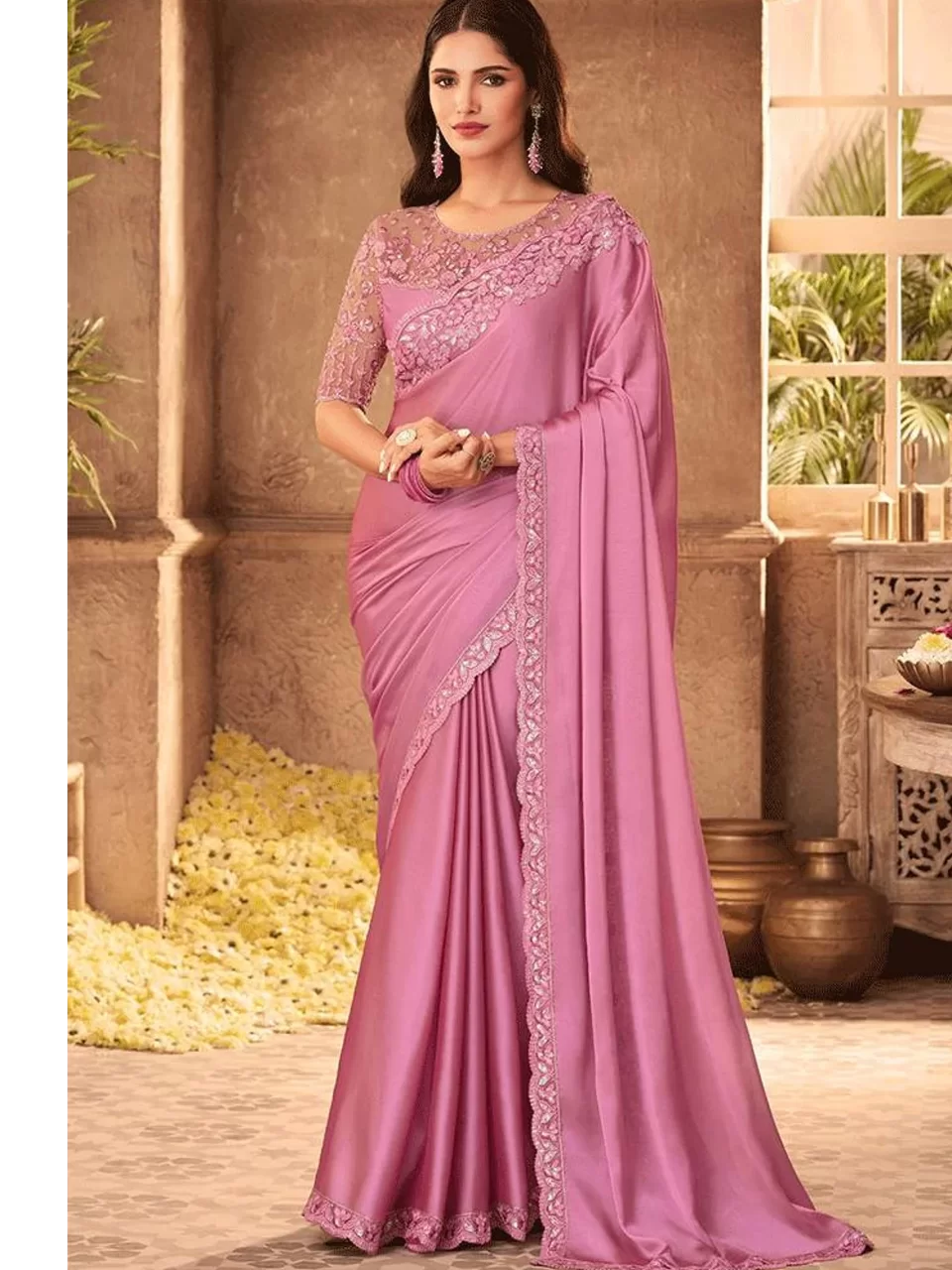 Latest party wear silk sarees outlet