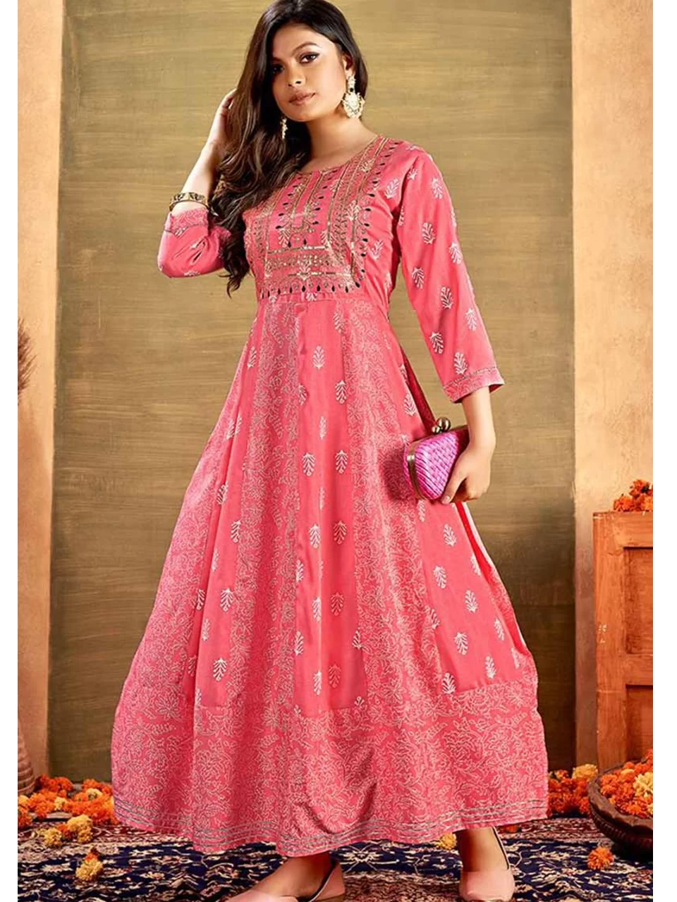 Transparent Pink Chiffon Women Kurti in Jaipur at best price by L N Kurti  Textile - Justdial