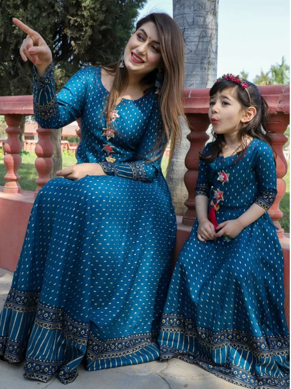 mom and daughter combo long gown m year 3 4 262