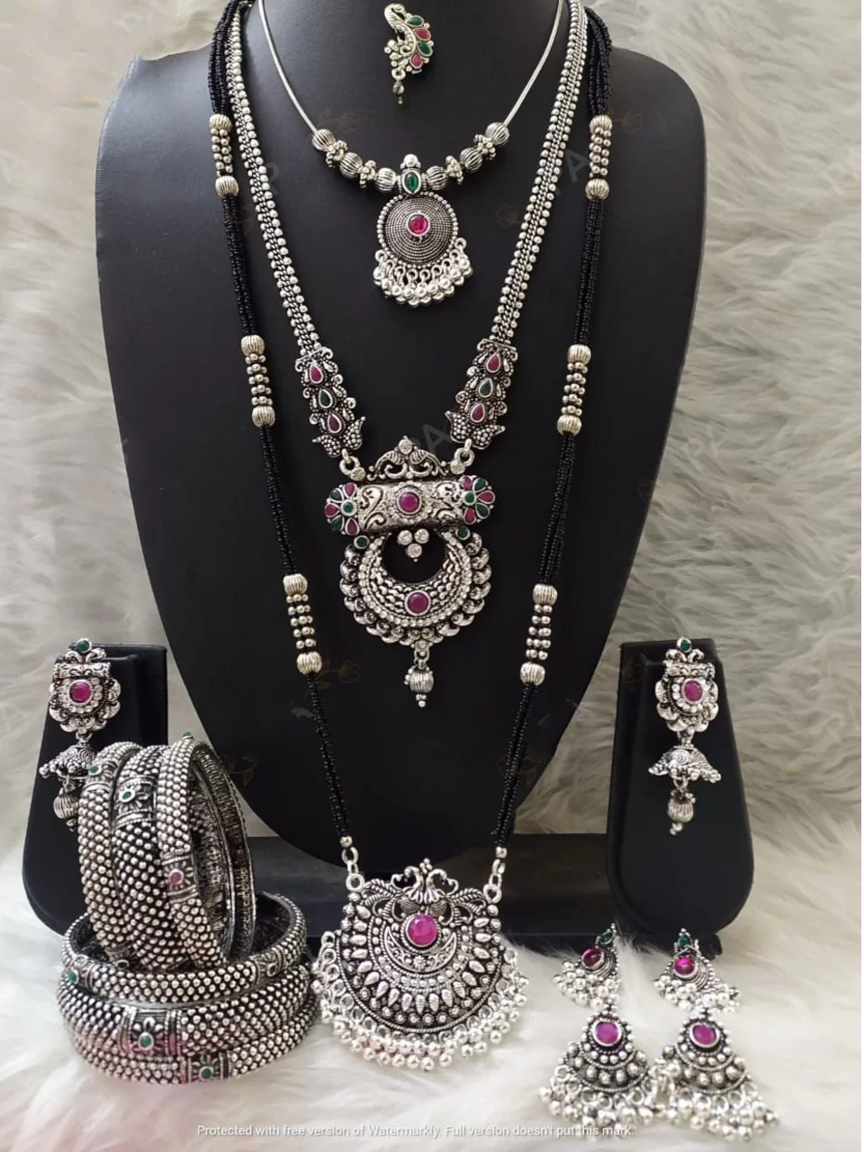 Silver Oxidized Jewelry A6 The Morani Fashion