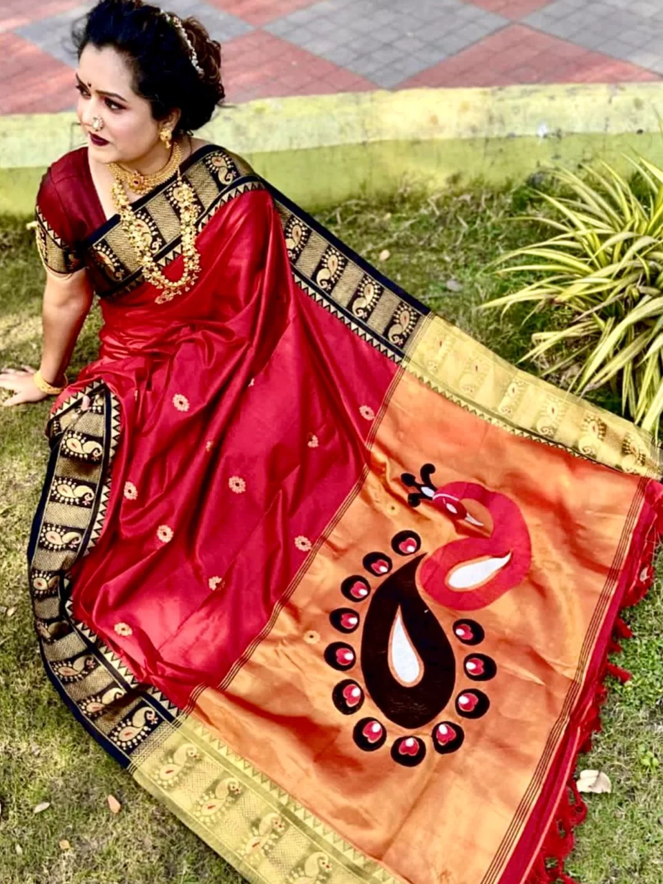 Traditional look with clearance saree